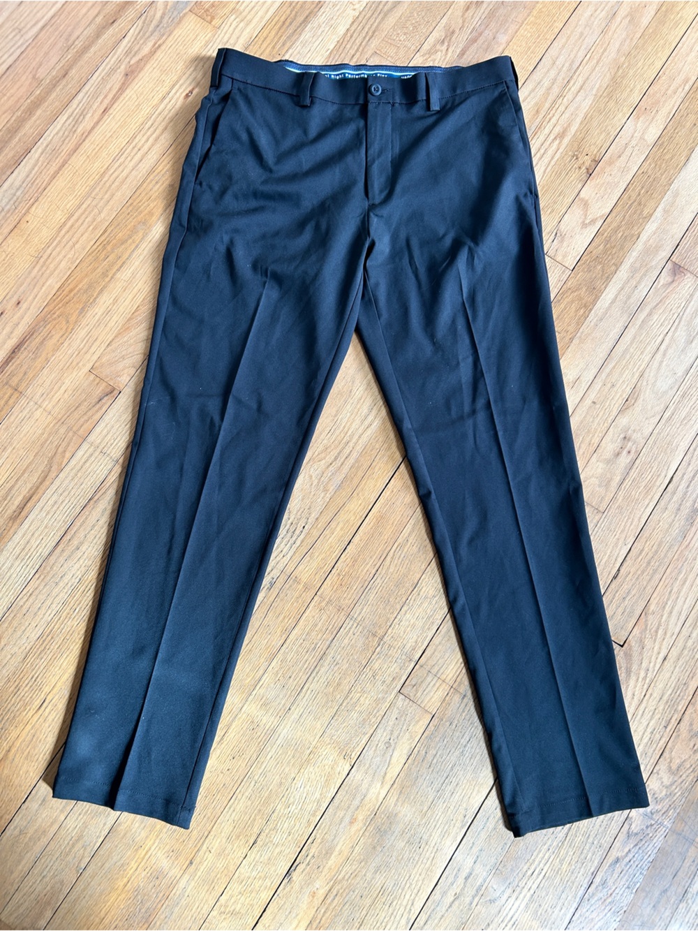 Haggar Black Men's Dress Pants - Modern Flat Front